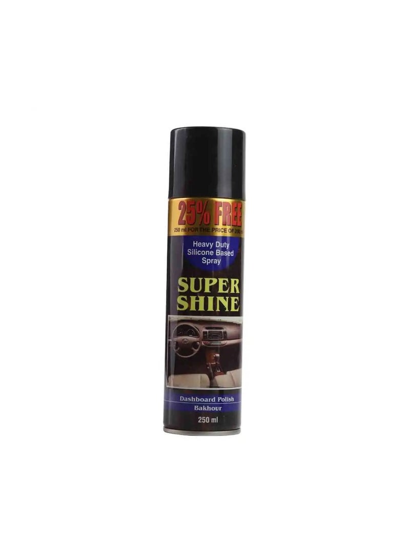 Super Shine Heavy Duty Silicone Based Spray Dashboard Polish Bakhour 250ml