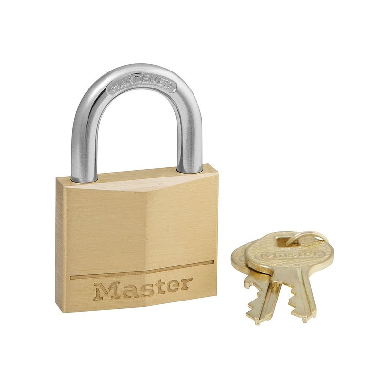 Master Lock 140D Solid Brass Keyed Different Padlock with 1-9/16-Inch Wide Body, 1/4-Inch Shackle, 4-Pack - Image 3