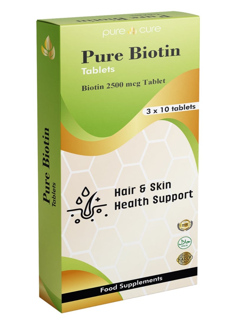 Pure Biotin 2500 Mcg 3X10 Tablets