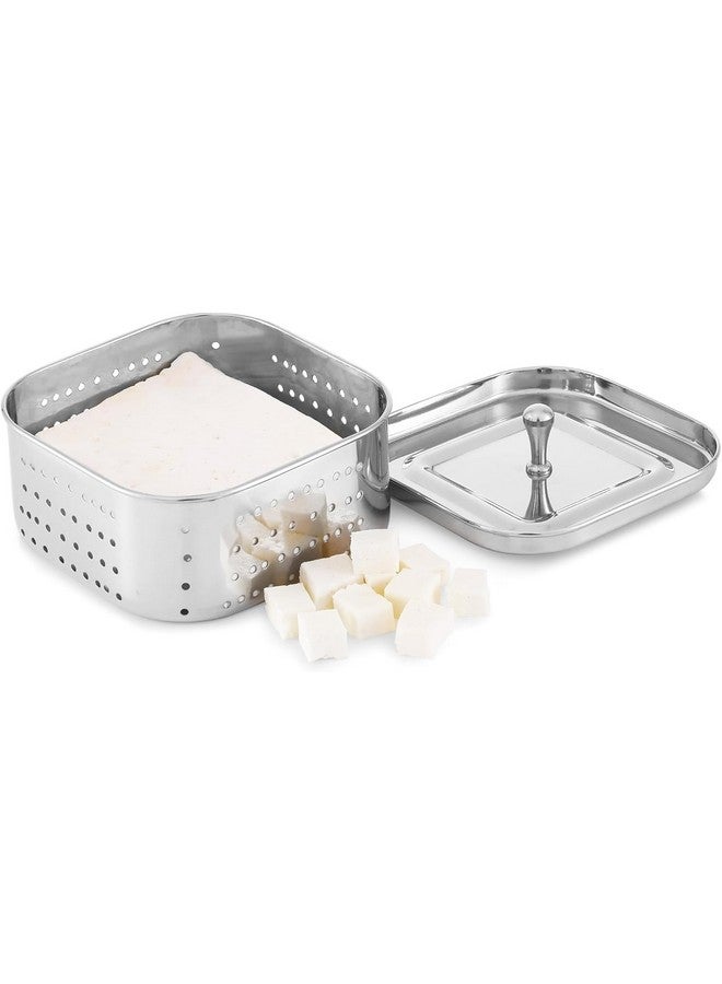 DiBha Stainless Steel Square Shape Paneer Cheese/Tofu/Sprouts Maker/Mould/Press Maker, Color - Silver (Capacity - 700ml) - Image 3