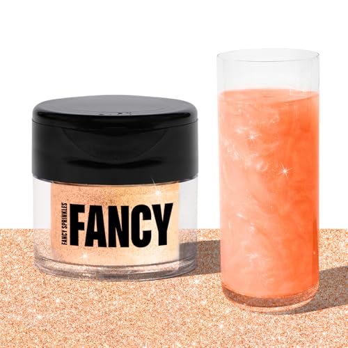 Fancy Sprinkles Champagne Rose Gold Premium Edible Glitter, 100% Edible Glitter for Sparkling Food & Drinks No Taste or Texture (4gm) - Image 1