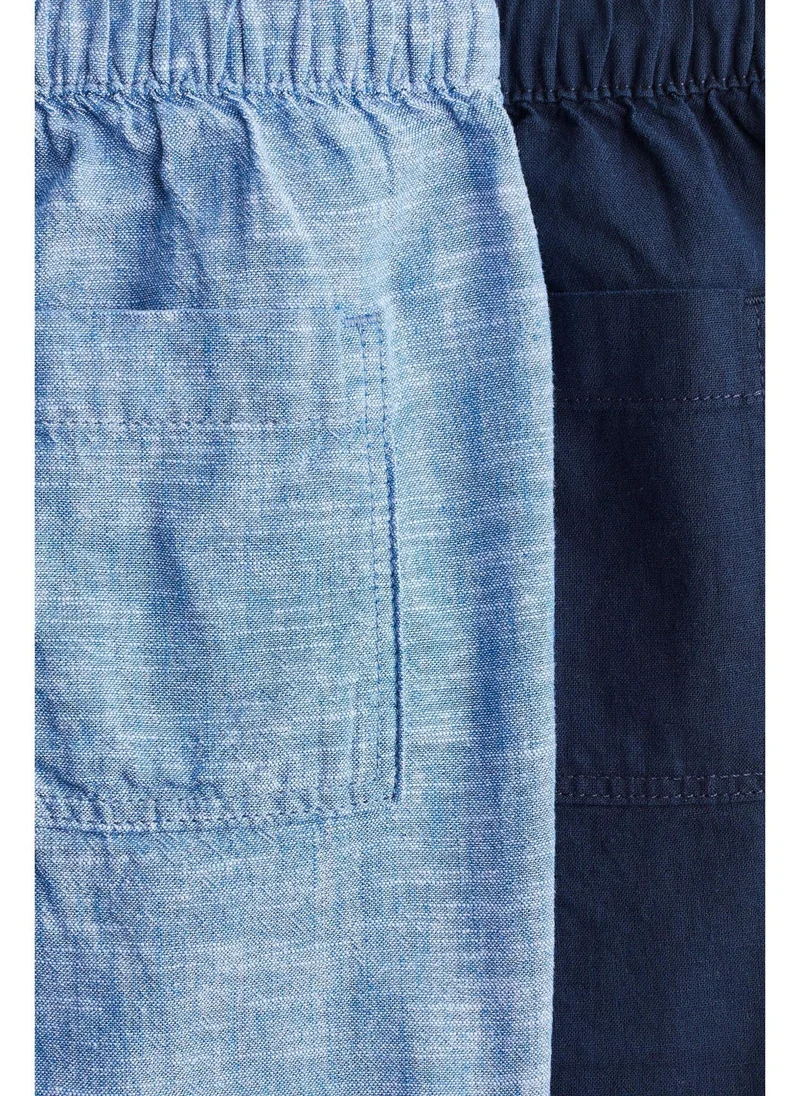H&M 2-pack linen-blend shorts