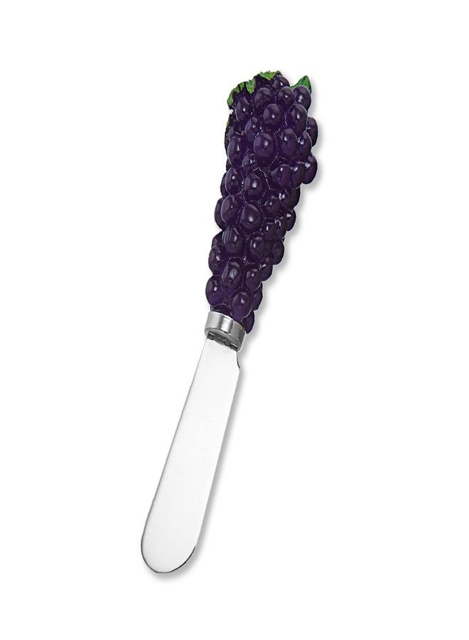 UP UPware Vintage Grape Cheese Spreaders, Hand-Painted Resin Handles with Stainless Steel Blades for Spreading Cream Cheese, Butter, Jam, or Sandwich, Assorted Colors, Set of 4 - Image 5