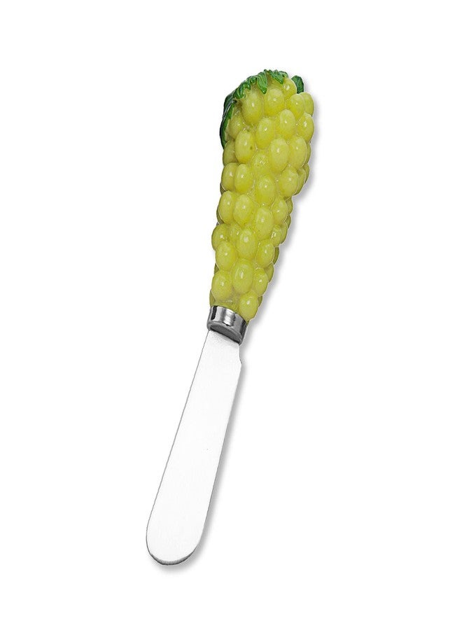 UP UPware Vintage Grape Cheese Spreaders, Hand-Painted Resin Handles with Stainless Steel Blades for Spreading Cream Cheese, Butter, Jam, or Sandwich, Assorted Colors, Set of 4 - Image 4