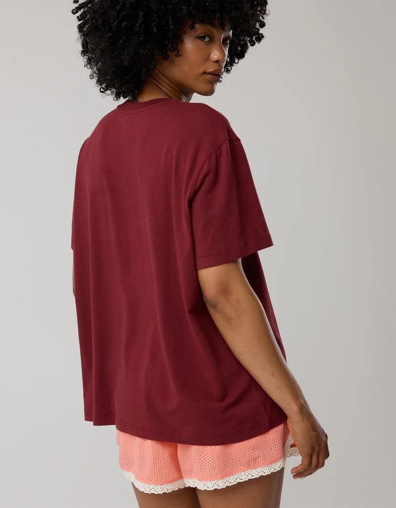Aerie  OFFLINE By Aerie Let's Stretch Oversized T-Shirt for Women | Best Price UAE