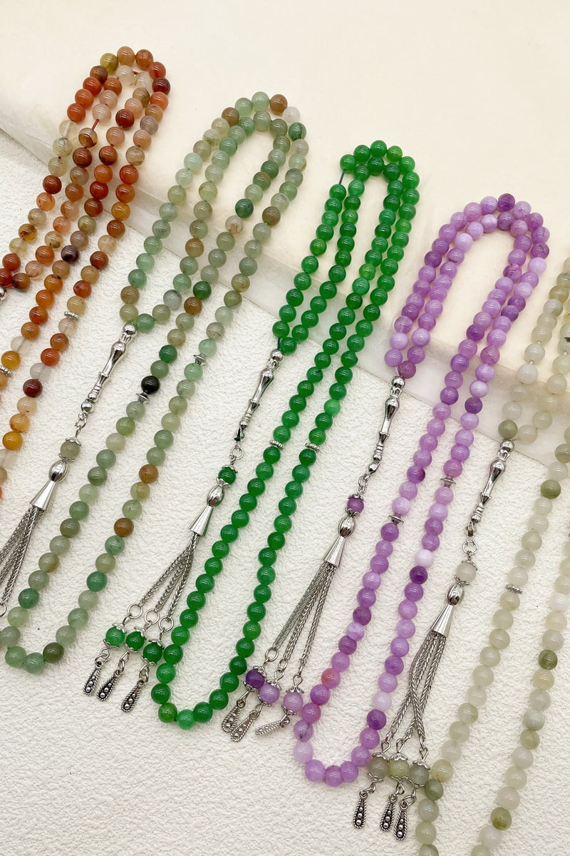 Islamic agate prayer beads 6mm 99 pieces handcrafted by Muslims - Image 3