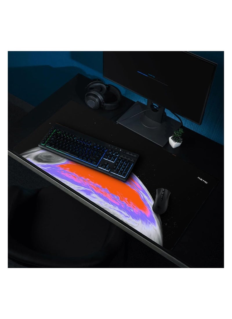 HUE PAD - HUEPAD GALAXY SERIES Premium Mousepad HYDRAGLIDE Fabric Gaming Mousepad XL Desk Pad or Desk Mat with Carry Case Tube JUPITER 2 UV X-Large - Image 1