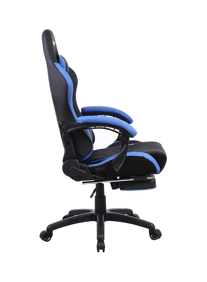 Blitzed Gaming Racing Style Chair With Retractable Footrest Black/Blue - Image 5