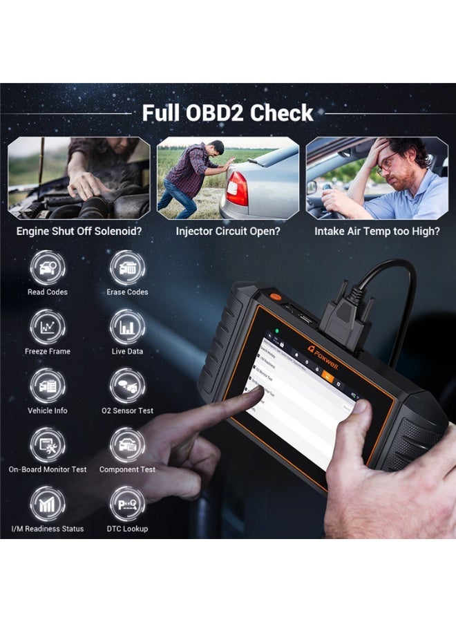 Foxwell NT716 OBD2 Scanner Tablet, Bidirectional Control Multi System Diagnostic Scan Tool, 9+ Resets Code Reader Engine SRS Transmission Oil EPB TPMS SAS BMS DPF Throttle ABS Bleeding Injector Coding - Image 5