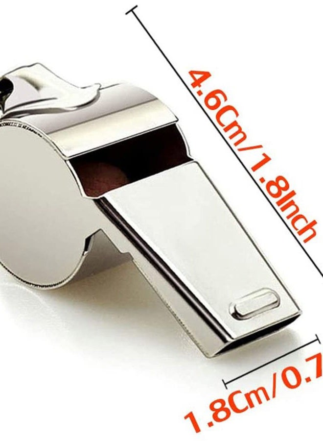 Hipat Whistle, 3 Pack Stainless Steel Sports Whistles with Lanyard, Loud Crisp Sound Whistles Great for Coaches, Referees, and Officials - Image 3