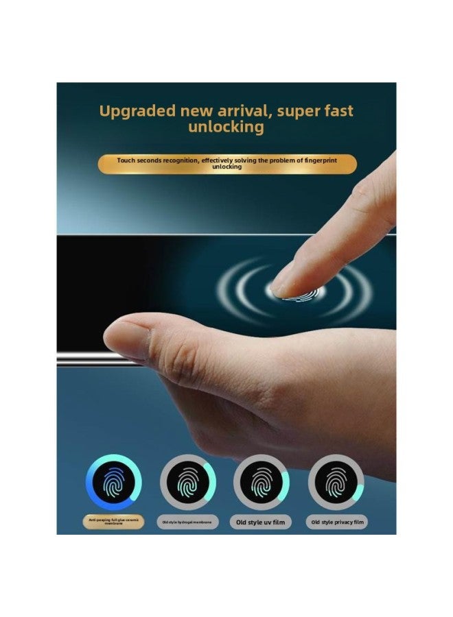 Realme Gt Master Exploration Version Peep-proof Ceramic Film Real Gt Tempered Film Full Screen Coverage Master Version Re-Color:Imported Full Glue Ceramic Film Protection Privacy Seconds Unlock Anti-peep 3 Pieces-Dimensions:realme GT Master Edition  - Image 3