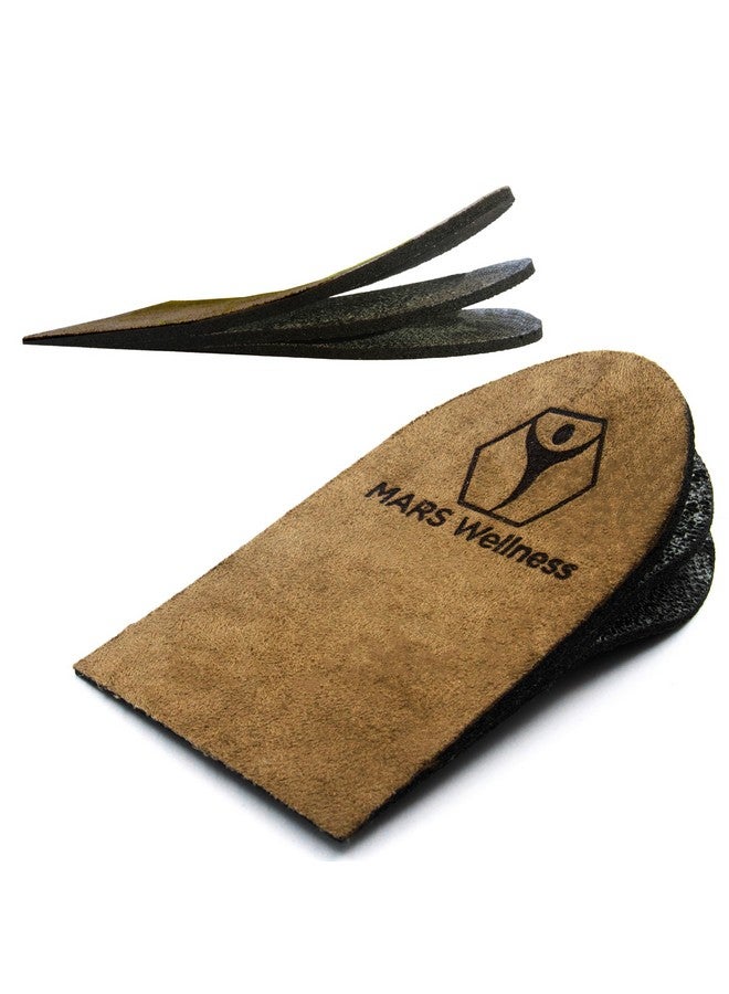 MARS WELLNESS Premium Adjustable Orthopedic Heel Lift - Made in The USA - for Heel Pain and Leg Length Discrepancies - Medium Pack of 2 Brown - Image 1