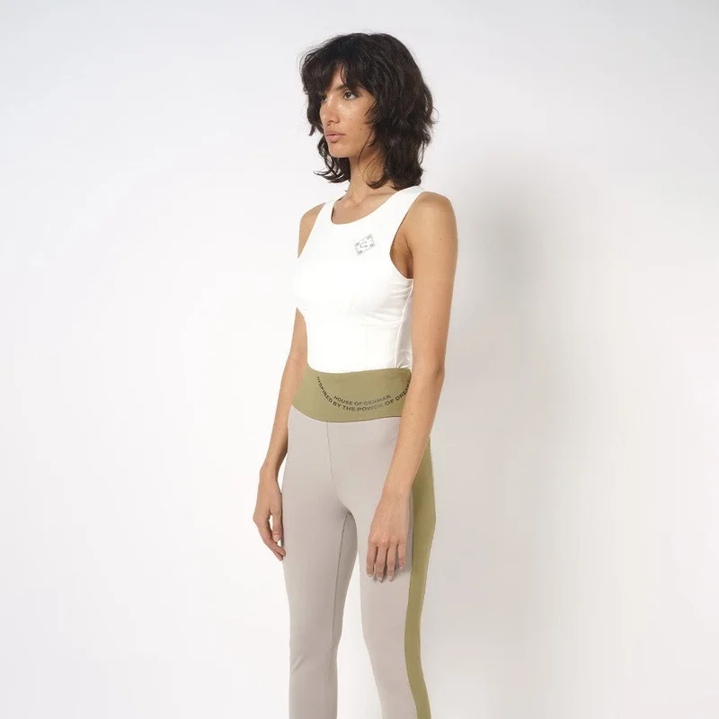 هاوس اوف سينمار White Round Neck Bodysuit With Printed Logo