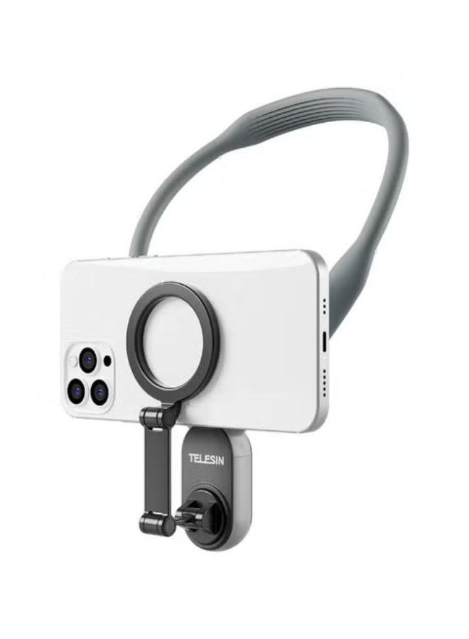 تيليسن Telesin Magnetic Neck Holder Multi-Functional Cell Phone Holder POV/Vlog Hands-Free Mount Fits Most iPhone and Android Phones - Image 2