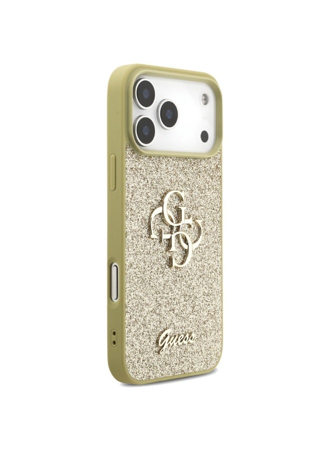 GUESS Guess iPhone 17 Pro Max Back cover case - Big 4G - Fixed Glitter - Gold - Image 4