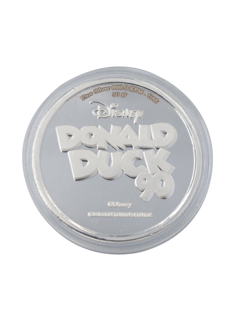 ديزني جنيه فضة بطوط عيار 999 بي تي سي بوزن 50 غرام - Image 4