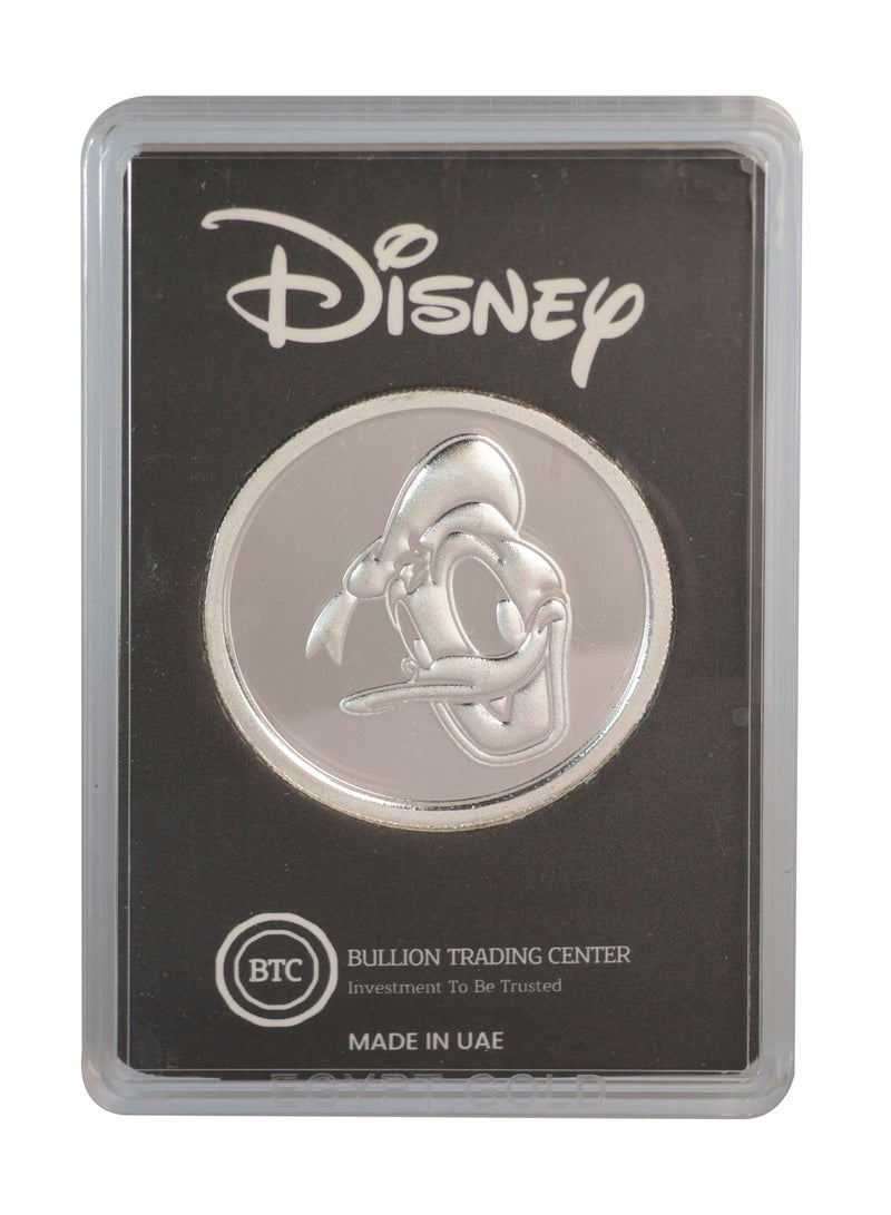 ديزني جنيه فضة بطوط عيار 999 بي تي سي بوزن 50 غرام - Image 1