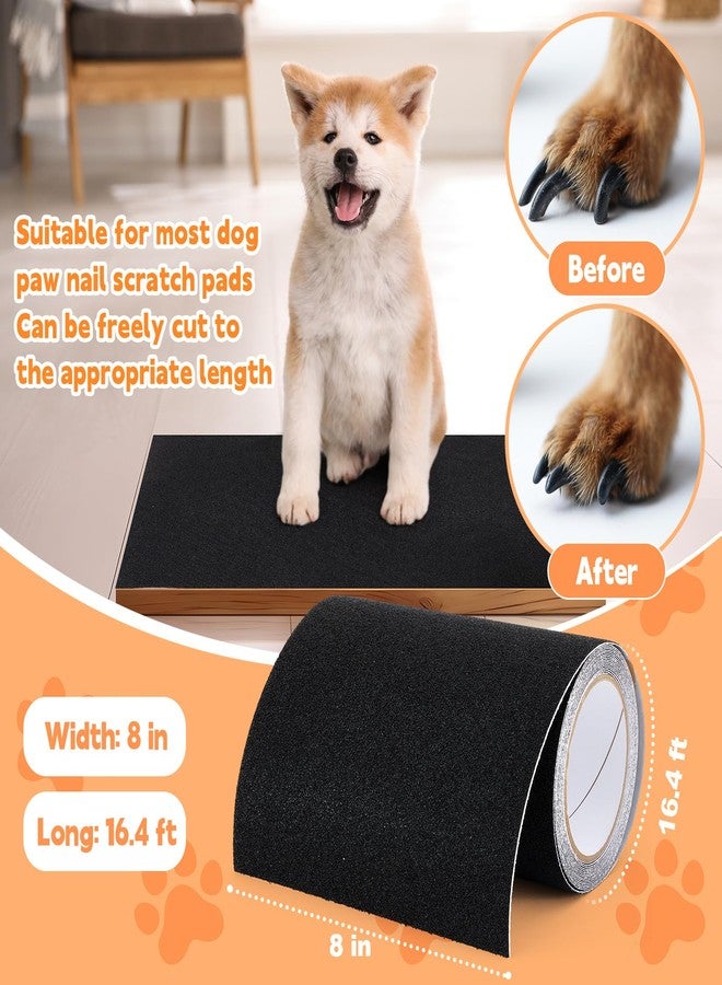 Aliceset Pet Nail Self Adhesive Replacement Emery Paper Fits Dog Scratch Pad Dog Nail Board Sandpaper Cat Litter Box DIY for Pet to Scratch Alternatives(8 in X 16ft) - Image 2