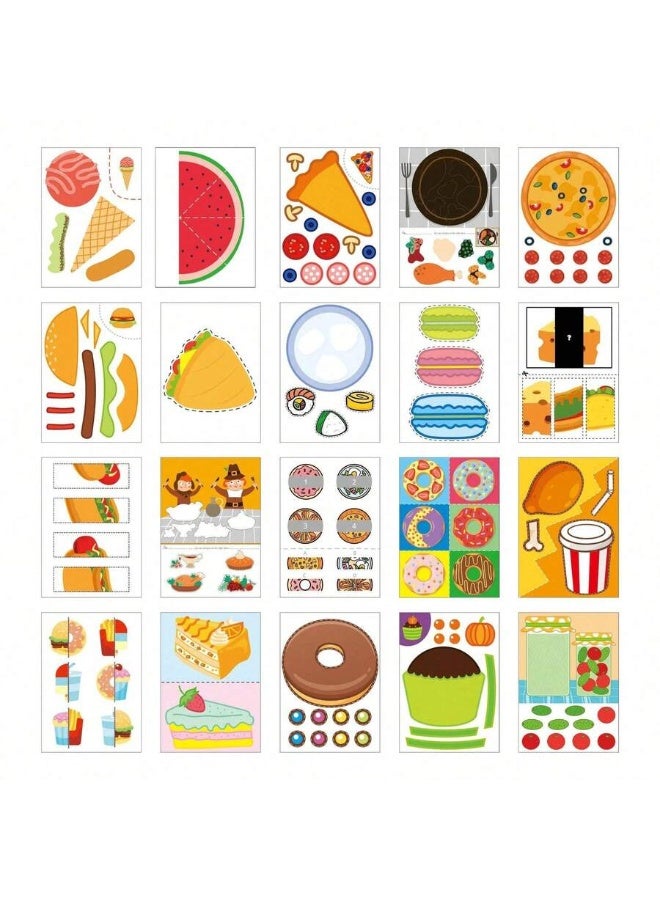 Capstro Food Paper Cut Activity Book – DIY Scissor Skills Workbook for Kids with Food Shape Cutting Practice, Early Learning Craft Book for Fine Motor Development & Creative Play – Food - Image 2