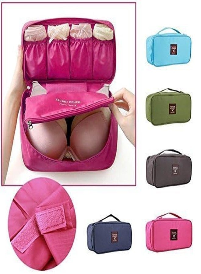 Tachobi Bag Innerwear Personal Garment Bag Case Undergarments Organiser for Women Men Travel Pouch Kit, Girls Innerwear Clothes Travelling Case for Luggage Storage Box for Close (Multi Colour) - Image 4