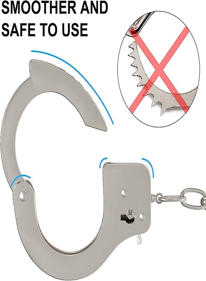 Goolsky Toy Metal Handcuffs with Keys, Safety Pretend Play Handcuffs for Kids Children, Party Supplies Accessory, Police Costume Prop Accessory - Image 3