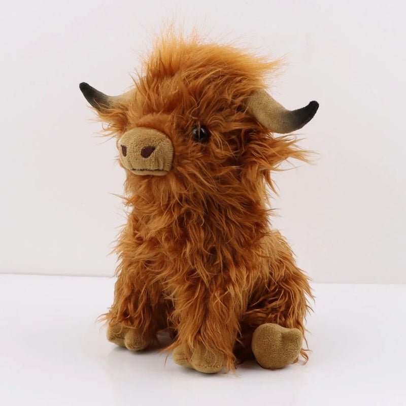 Y&D New Design 25cm Highland Cow Plush Toy – Soft Stuffed Animal with Soothing Music, Cuddly Highland Cow Stuffed Animal Toys for Kids and Collectors - Image 2