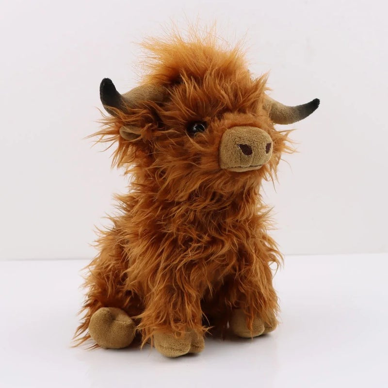 Y&D New Design 25cm Highland Cow Plush Toy – Soft Stuffed Animal with Soothing Music, Cuddly Highland Cow Stuffed Animal Toys for Kids and Collectors - Image 4