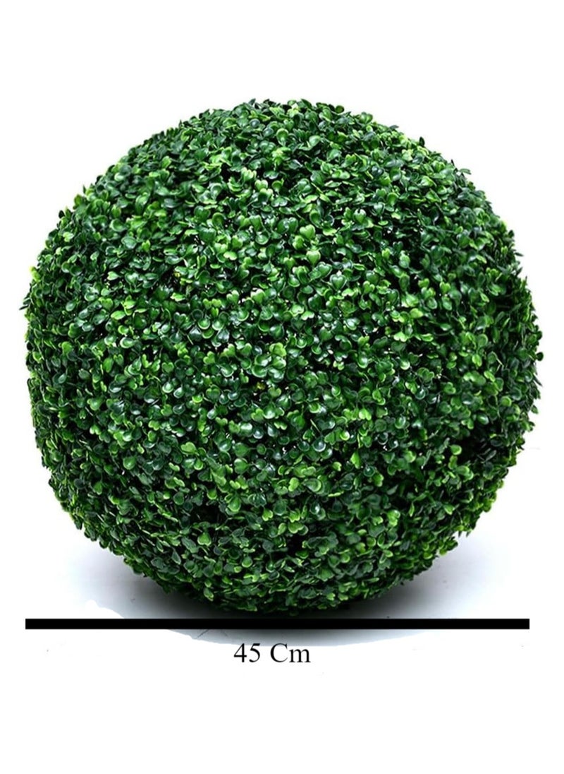 HOME TASTE Hometaste Green Elegance Life Like Boxwood Topiary Balls Perfect Decor For Home Hotel And Mall Ambiance Indoors And Outdoors Ideal For Weddings Christmas And More! (45Cm)  - Image 2