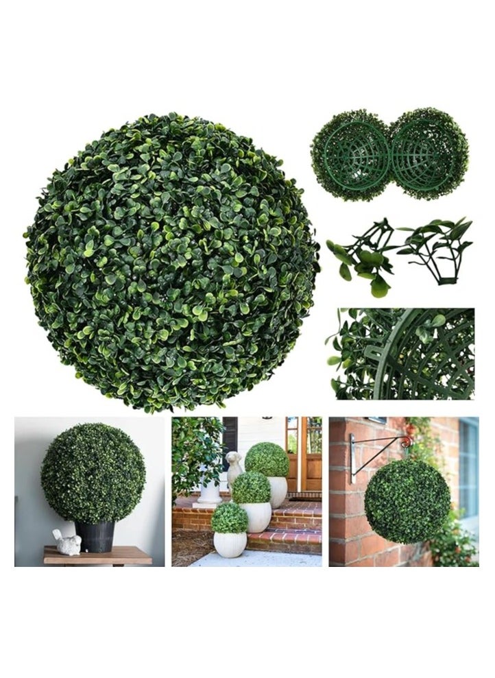 HOME TASTE Hometaste Green Elegance Life Like Boxwood Topiary Balls Perfect Decor For Home Hotel And Mall Ambiance Indoors And Outdoors Ideal For Weddings Christmas And More! (45Cm)  - Image 4