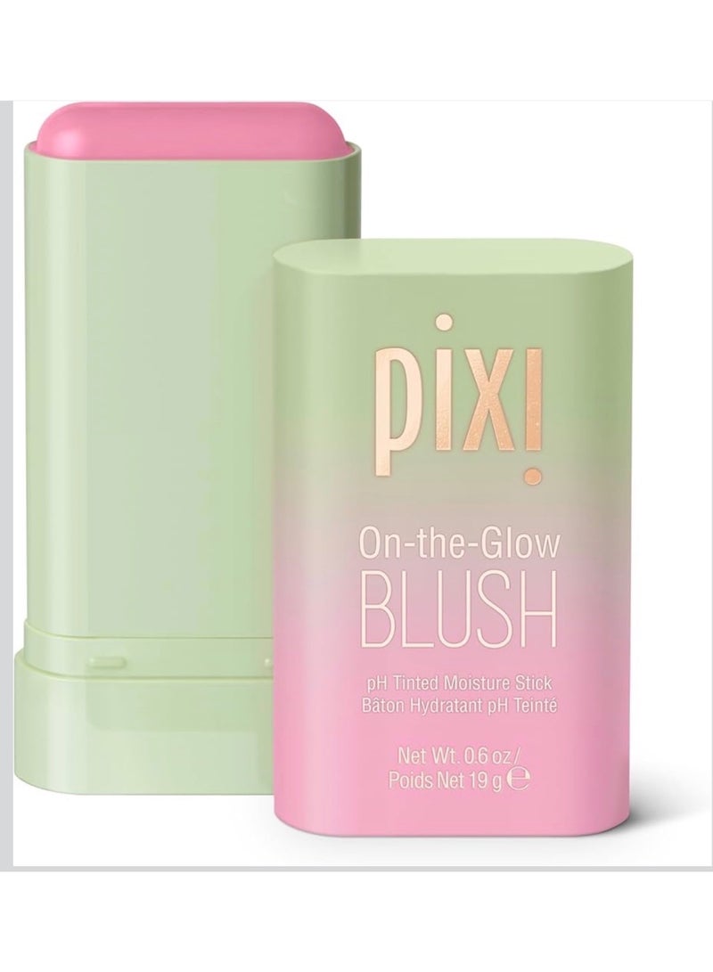 Pixie pixi On the Glow Blush CheekTone 19g – pH Reactive Hydrating Tinted Moisture Blush Stick with Ginseng, Aloe Vera & Fruit Extracts – For Cheeks & Lips – Paraben-Free - Image 1