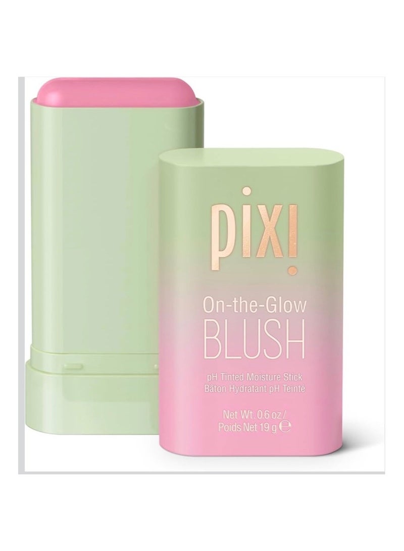 Pixie pixi On the Glow Blush CheekTone 19g – pH Reactive Hydrating Tinted Moisture Blush Stick with Ginseng, Aloe Vera & Fruit Extracts – For Cheeks & Lips – Paraben-Free - Image 1
