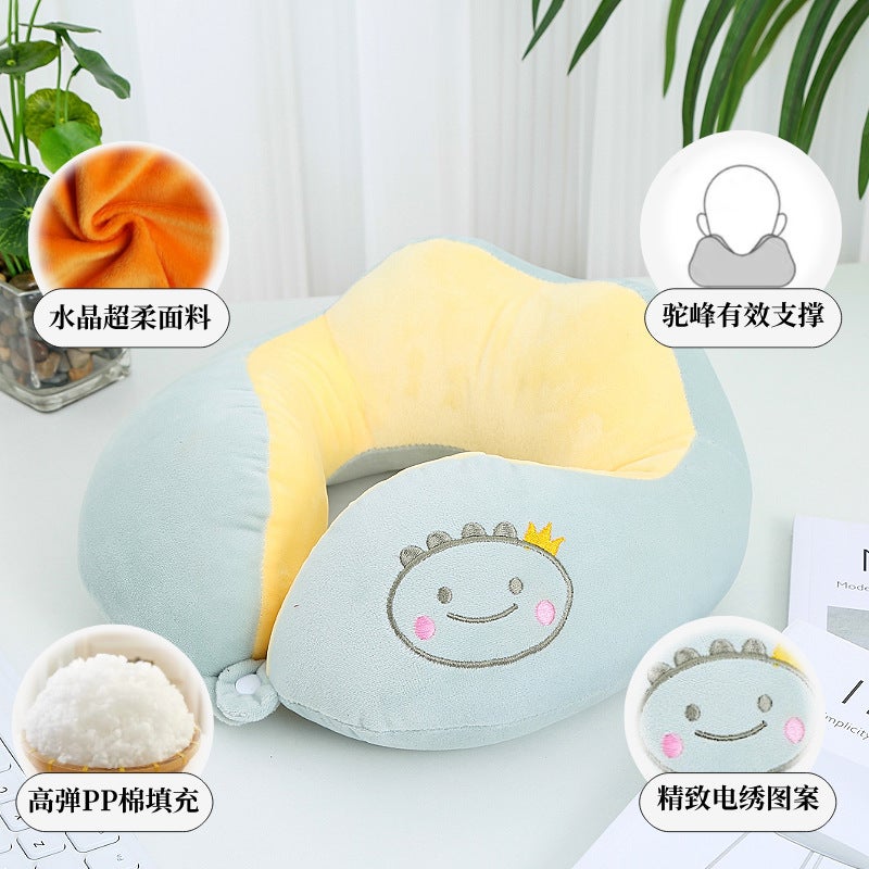 Cartoon Animal Pattern Double Hump High Quality Pp Cotton Office Nap Portable Can Be Stored Neck Pillow - Image 3
