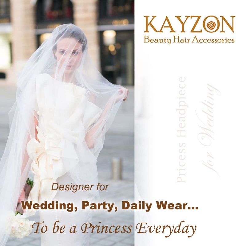 KAYZON Kids Flower Girl Pearl Headband, Princess Headpiece for Bridal Wedding, Women's Fashion Hair Accessory (Pink) - Image 4