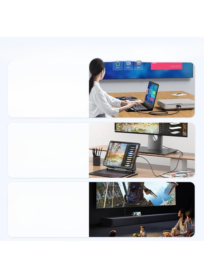 USB-C to HDMI Cable – 6.6ft / 2m – 4K @ 60Hz HDR Support with Audio Sync – High-Speed Type-C to HDMI Converter for TV, Monitor & Projector - Image 4