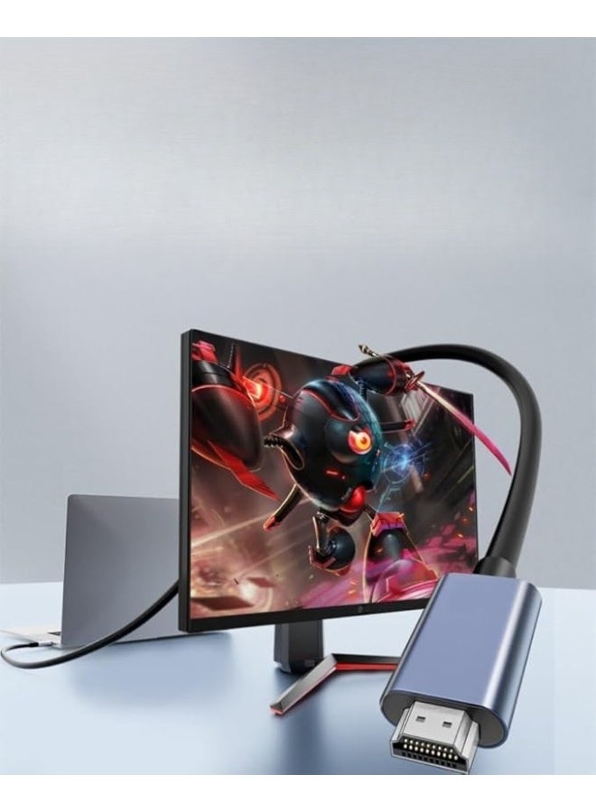 USB-C to HDMI Cable – 6.6ft / 2m – 4K @ 60Hz HDR Support with Audio Sync – High-Speed Type-C to HDMI Converter for TV, Monitor & Projector - Image 5