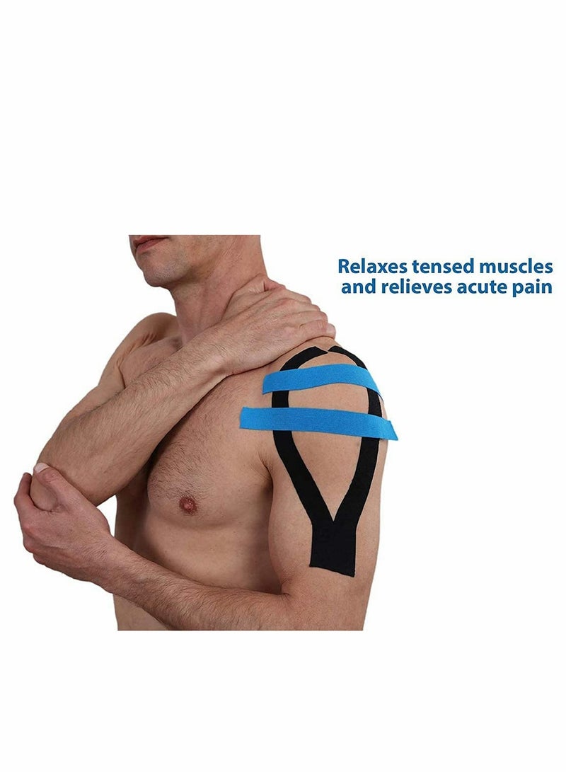 Zikra شريط كينيسيو الرياضي شريط دعم 5م لفة من الشريط المرن المقاوم للماء لدعم واستعادة العضلات شريط دعم العضلات جودة شريط رياضي 2 قطعة - Image 5