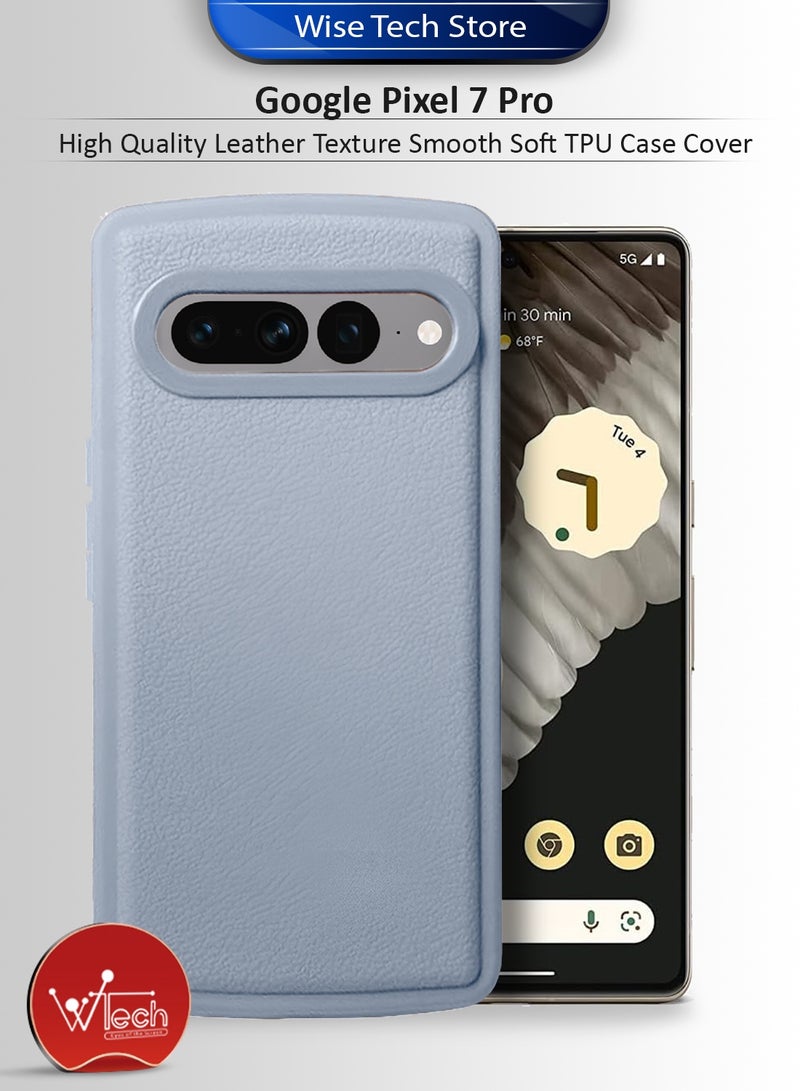 Wtech Google Pixel 7 Pro 5G 2024 High Quality Leather Texture Smooth Soft TPU Case Cover (MCFLSN) - Grey - Image 1