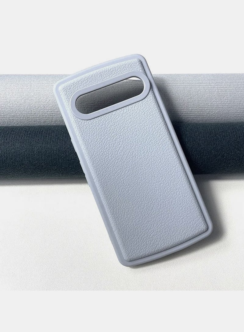 Wtech Google Pixel 7 Pro 5G 2024 High Quality Leather Texture Smooth Soft TPU Case Cover (MCFLSN) - Grey - Image 5