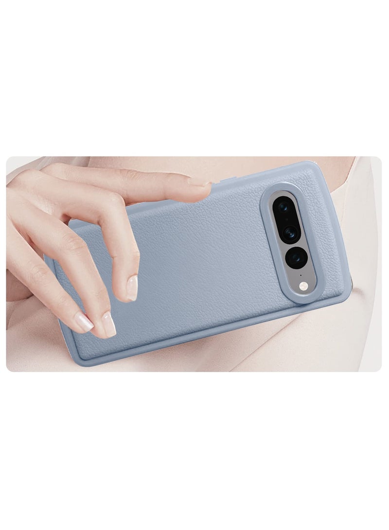Wtech Google Pixel 7 Pro 5G 2024 High Quality Leather Texture Smooth Soft TPU Case Cover (MCFLSN) - Grey - Image 3