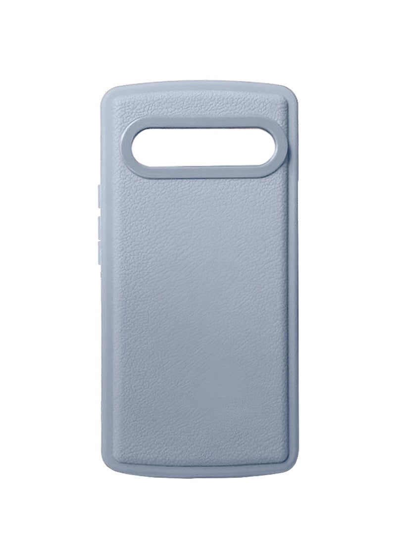 Wtech Google Pixel 7 Pro 5G 2024 High Quality Leather Texture Smooth Soft TPU Case Cover (MCFLSN) - Grey - Image 2