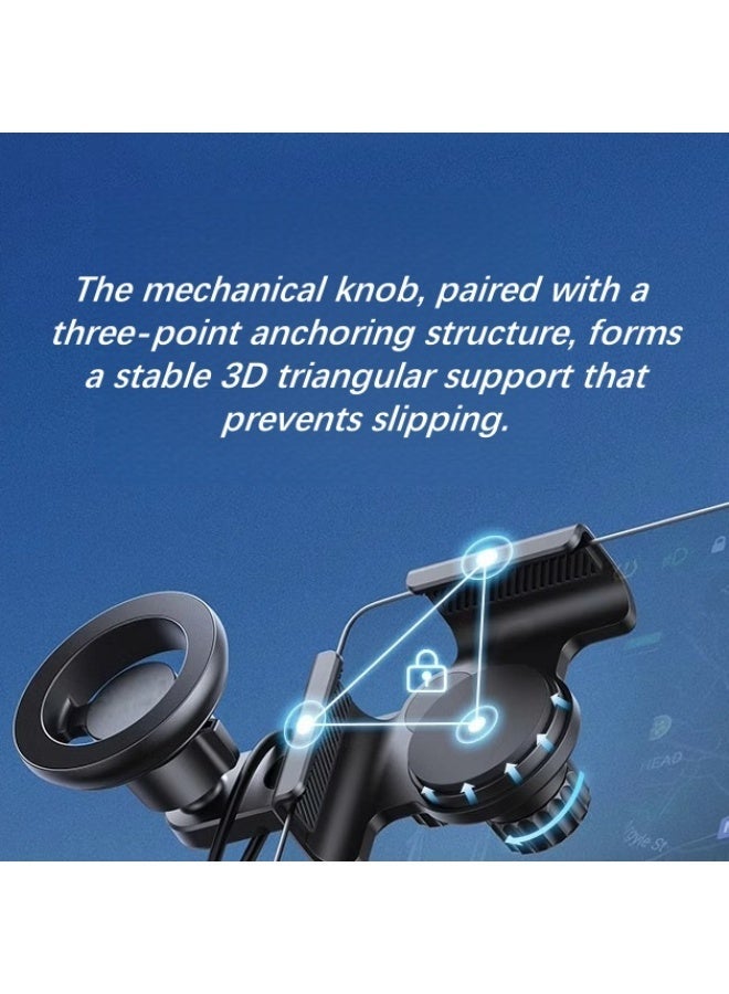 حامل هاتف مغناطيسي للسيارة، حامل شاشة عالمي لسيارات تسلا وللشاشات المتوسطة بسماكة 10–15 مم، تصميم متين لتثبيت آمن - Image 4