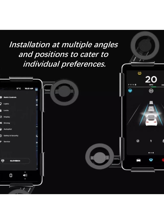 حامل هاتف مغناطيسي للسيارة، حامل شاشة عالمي لسيارات تسلا وللشاشات المتوسطة بسماكة 10–15 مم، تصميم متين لتثبيت آمن - Image 5