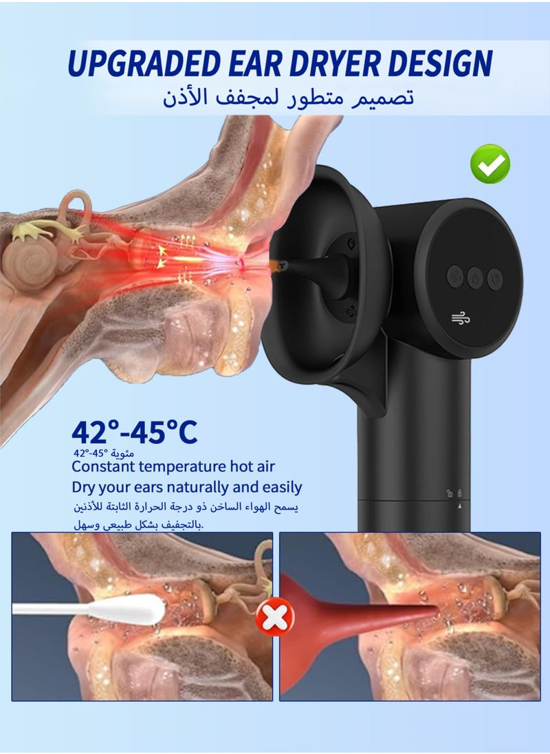 Generic - Upgraded Ear Wax Removal with One-Piece Waste Tank, With warm air drying function，Electric Ear Cleaner Tool with Ear Dryer 3-in-1, Effective & Safe Ear Irrigation Flushing System, 5 Pressure Modes Ear Cleaning, IPX6 Waterproof - Image 1