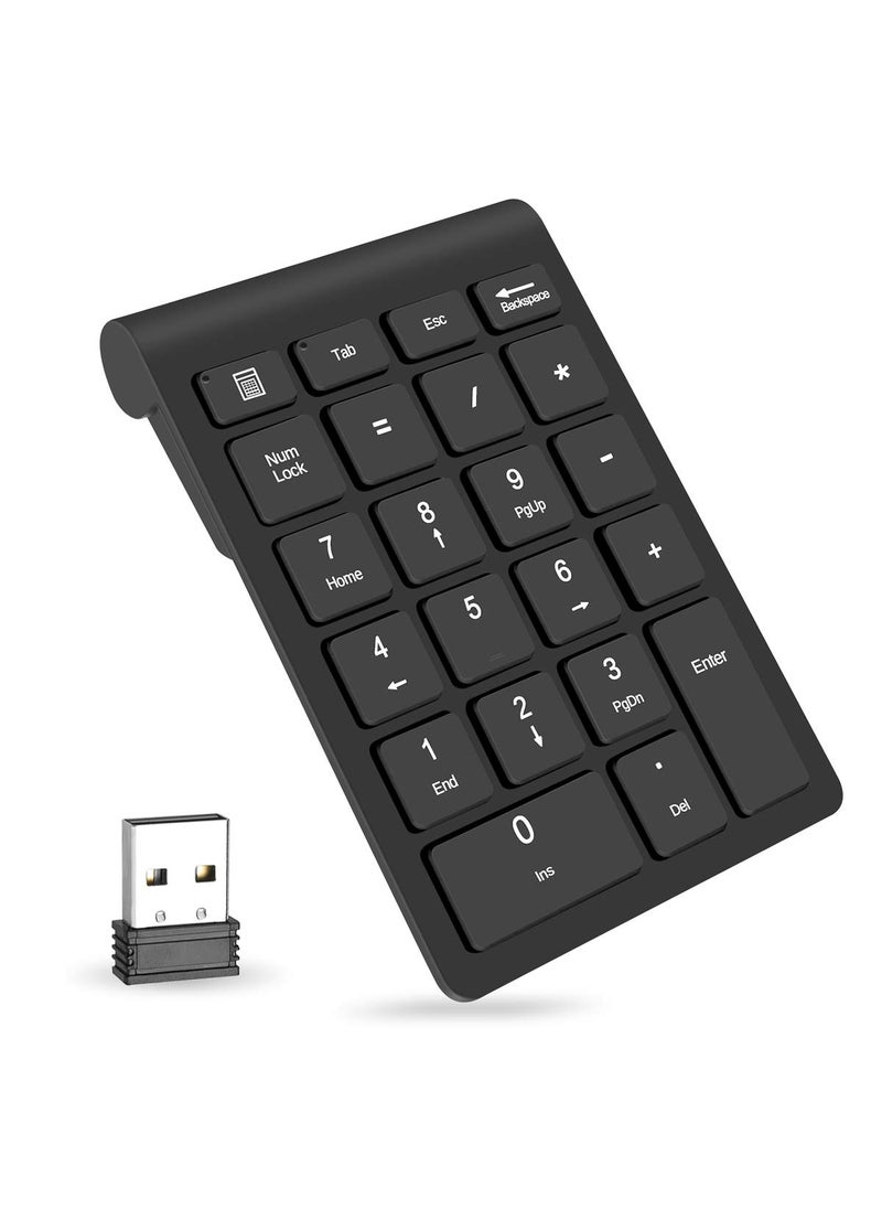 Foloda Foloda Wireless Number Pads, Numeric Keypad Numpad 22 Keys Portable 2.4 GHz Financial Accounting Number Keyboard Extensions 10 Key for Laptop, PC, Desktop, Surface Pro, Notebook  - Image 1