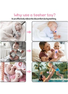 Generic Baby Silicone Teether in Remote Control Shape, Safe for Infants, Made of Soft Silicone, Teething Toy and Dental Development Tool, Perfect Baby Shower Gift (Pink).  - Image 4