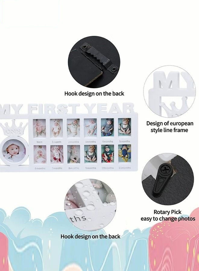 DURKU First Year Newborn Keepsake Frame 12 Months Milestone Photo Frames Baby Shower And Album Gifts - Image 5