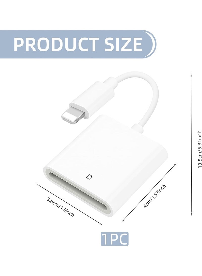 Generic valueable 1 SD card reader compatible with iPhone and iPad, 2-in-1 Lightning to SD and Micro SD card adapter, memory card reader compatible with iOS 13+, photo and camera file transfer viewer, plug and play - Image 2