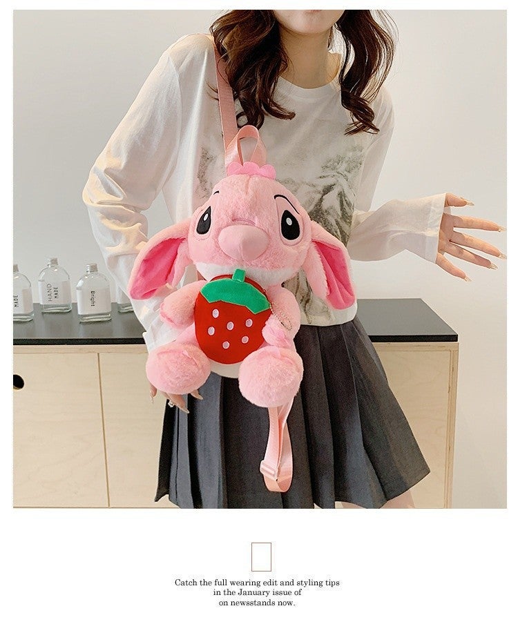 Small Stuffy Plush Cartoon Backpack Girls Cute Ins Shoulder Crossbody Bag Parent-Child Gift - Image 2