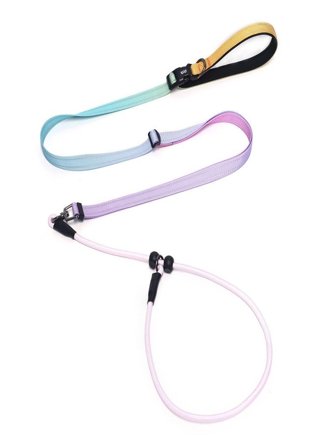 كيوكيو بيتس طوق كلاب قابل للتعديل من QQPETS، طوق خصر بدون استخدام اليدين للمشي مع الكلاب، طوق تدريب عاكس مع دوران 360 درجة مضاد للتشابك، طول من 4 إلى 7 أقدام لجميع السلالات - Image 1