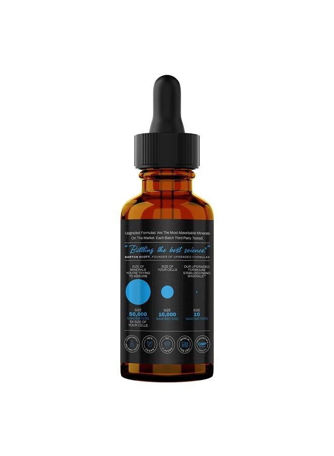 Upgraded Formulas Nano Minerals and Magnesium Liquid Supplement - Deep Sleep, Calm and Stress Support - Vegan, Natural (30 Servings) - Image 1